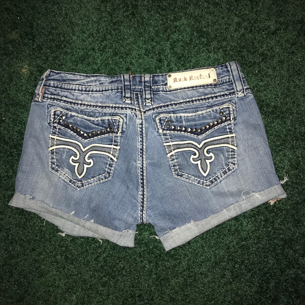 Rock revival jean shorts